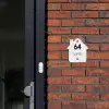 Lichtgrijs marmer - Modern Naambord Huisje klein -sfeer2