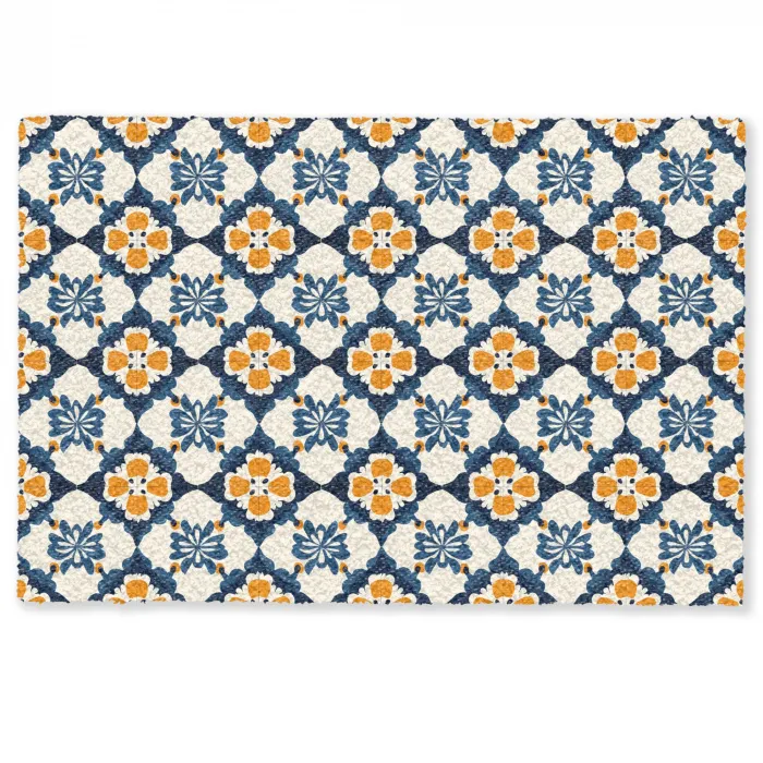 Klassiek - Geometrisch - Blauw Deurmat klein 898 -zkaufland3d