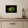 Appel - Groen - Fruit - Water - Zwart KitchenYeah - Keuken - Canvas klein -sfeer2