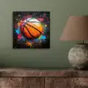 Graffiti - Basketbal - Verf - Sport aluminium wit klein -sfeer2