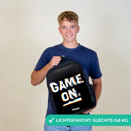 Game on in zwart wit Rugzak - Zwart middel -sfeer7_NL