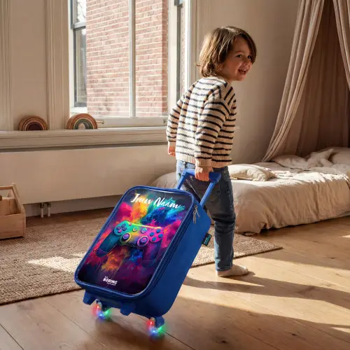 Game - Controller - Kleurrijk - Explosie Kinderkoffer - Blauw klein -sfeer1