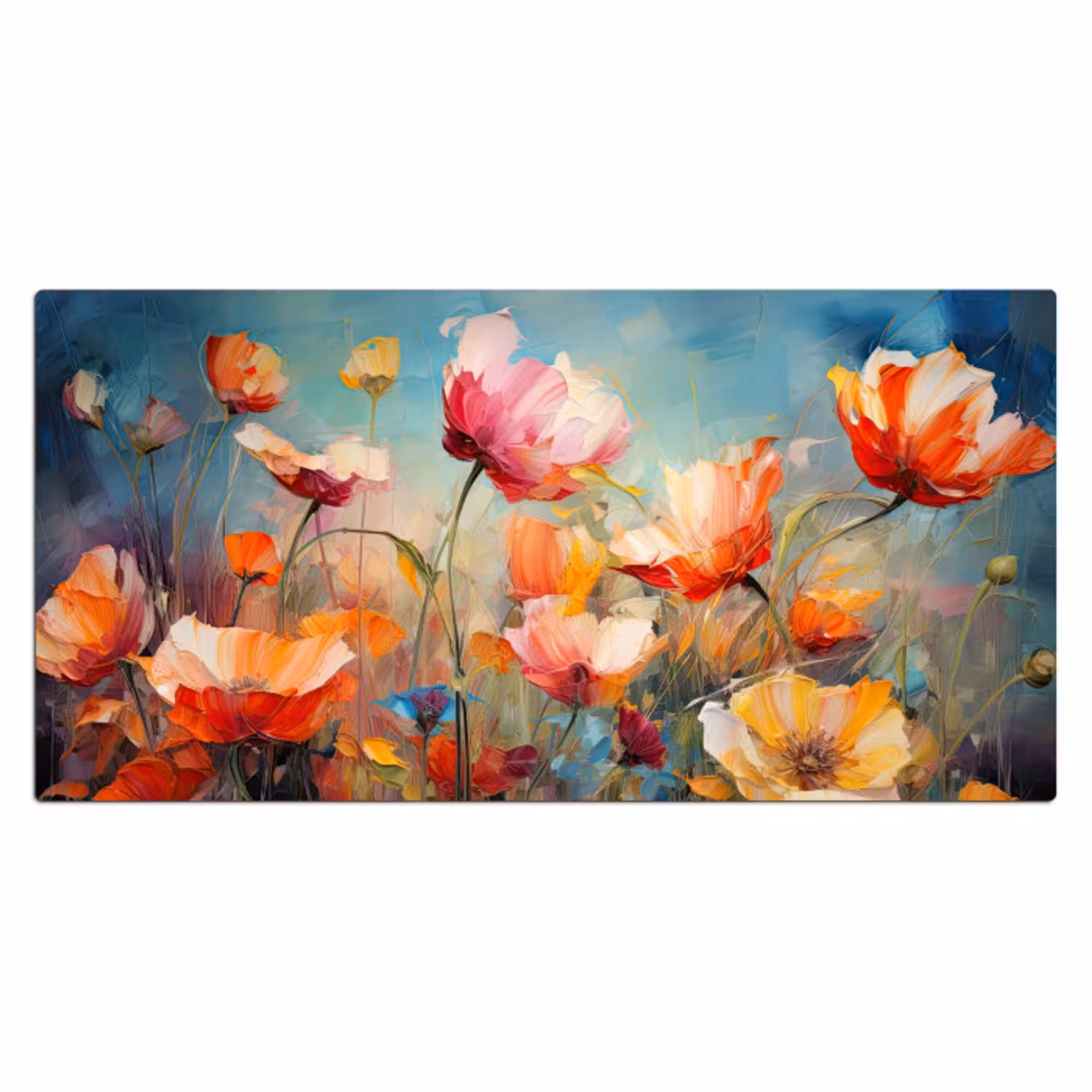 Bloemen - Watercolor - Kunst - Botanisch - Natuur Muismat XXL klein -3d_leeg