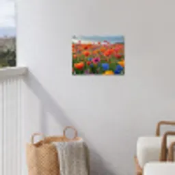 Bloemenweide in volle bloei tuinposter los doek klein -sfeer8