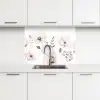 Bloemen - Pastel -  Planten - Wit keuken achterwand 2 middel -3d