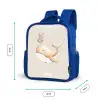 Walvis in pastel beige kleuren Kinderrugzak - Blauw middel -productfoto_formaten