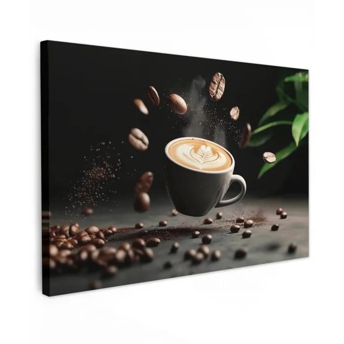 Cappuccino - Kop - Bonen - Bruin canvas 2cm klein -z3d