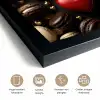 Macarons - Rood - Hart fotolijst zwart zonder passe partout klein -sfeer2