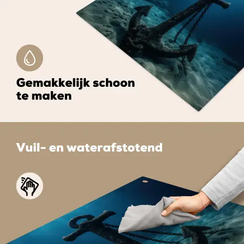Anker - Ijzer - Zeebodem - Zand Inductie beschemer met haakjes middel -ky-schoon-nl
