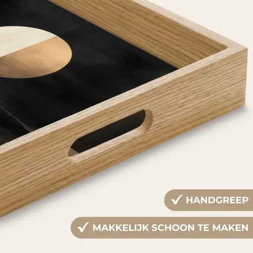 Maan - Cirkel - Goud Dienblad Rechthoek middel -USP_HandgreepNL