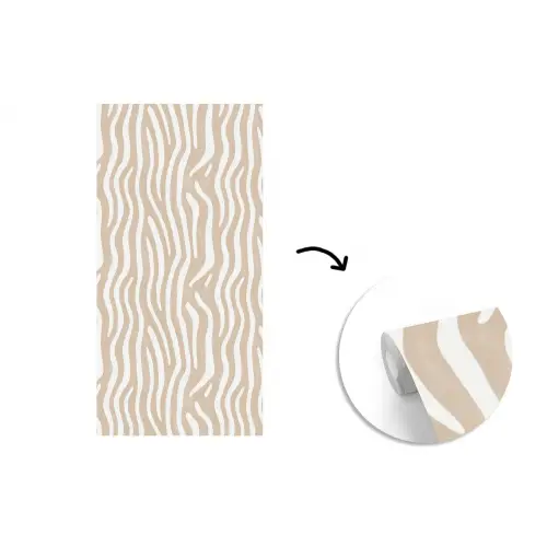 Abstract - Zebra - Beige fotobehang vinyl groot 64 -3d