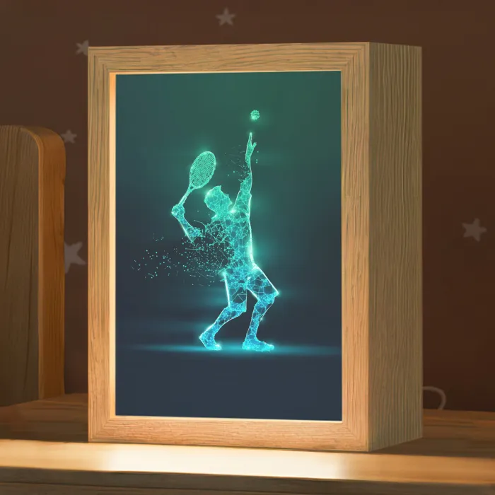 Tennis - Futuristisch - Sport - Neon Light Box met kabel klein -zzz_3d_website