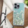 Stengels - Bloemen - Lucht - Wit Hoesje iPhone 16 Pro Max met koord klein -sfeer4