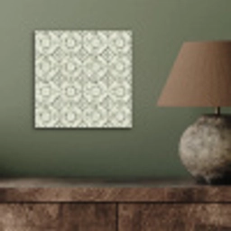 Krulornament - Tegel - Groen aluminium wit klein 46 -sfeer2