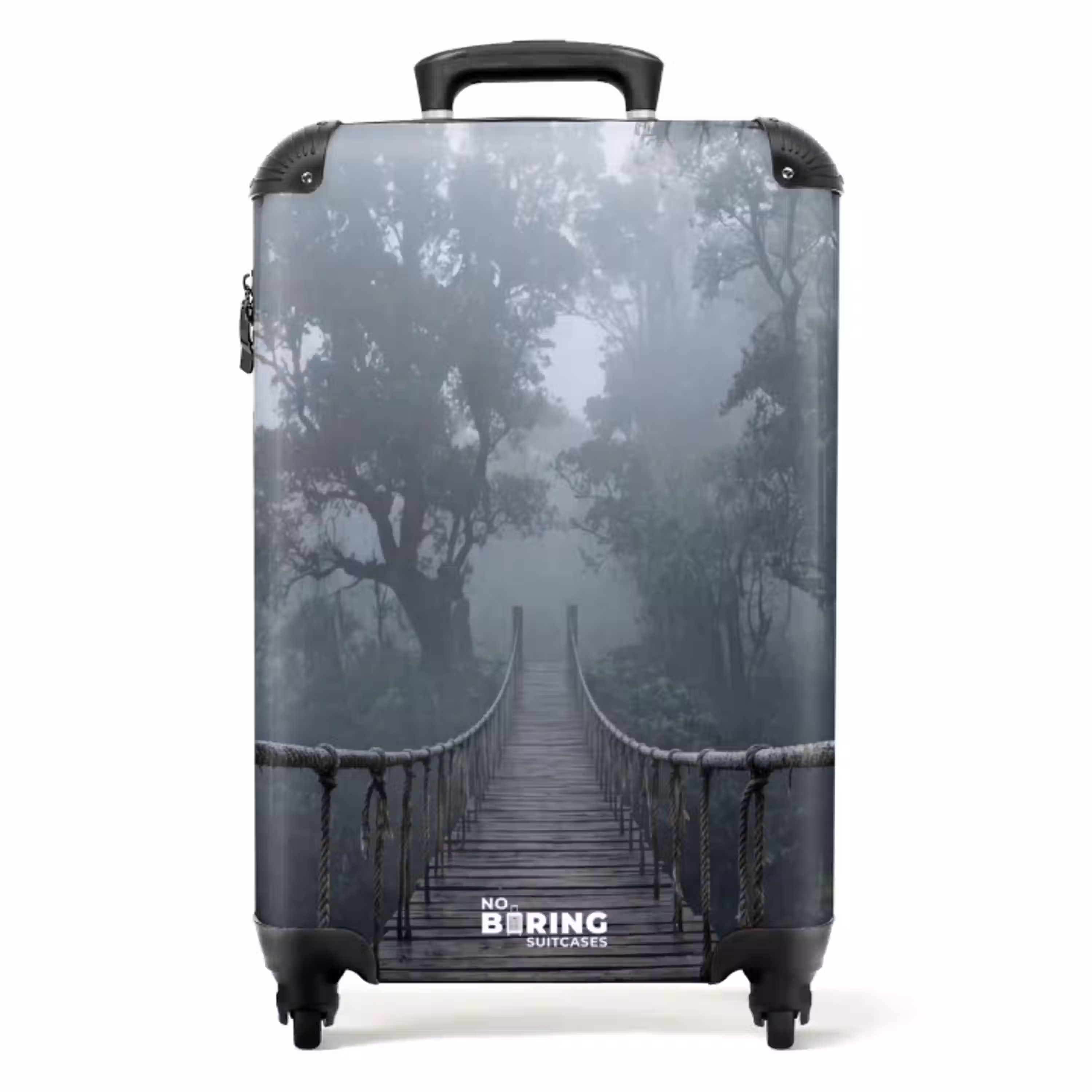 Brug - Jungle - Mist - Natuur NBS - Handbagage koffer - Volwassenen Unisex middel -productfoto_recht