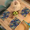 Zomer - Vlinder - Marineblauw - Blauw Placemat vinyl groot 368 -zzsfeer5_Kitchenyeah-website