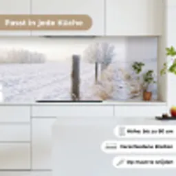 Hek - Sneeuw - Mist - Platteland - Nostalgisch keuken achterwand 2 middel -sfeer4_DE