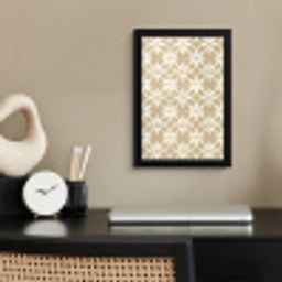 Bloemen - Patroon - Beige fotolijst zwart zonder passe partout klein 224 -sfeer1