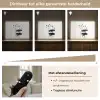 Bladeren - Zwart - Lotusbloem - Minimalitisch Light Box met batterij (Wandlamp) middel -USP_dimbaarNL