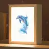 Dolfijn - Water - Blauw Light Box met kabel klein -zzz_3d_website
