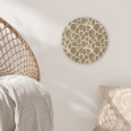 Giraf - Patroon - Beige - Bruin Wandcirkel kunststof plaat 5mm dik klein 188 -sfeer5