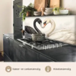 Zwanen - Hartvorm - Dieren keuken achterwand 2 middel -usp_NL