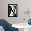 Buldog - Zwart - Abstract - Vlakken fotolijst zwart zonder passe partout klein -sfeer4