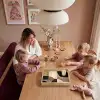 Abstract - Vlakken - Zwart - Rond Dienblad Rechthoek middel -sfeer4