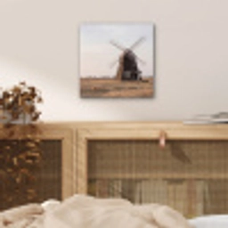 Windmolens - Landschap - Veld aluminium wit klein -sfeer3