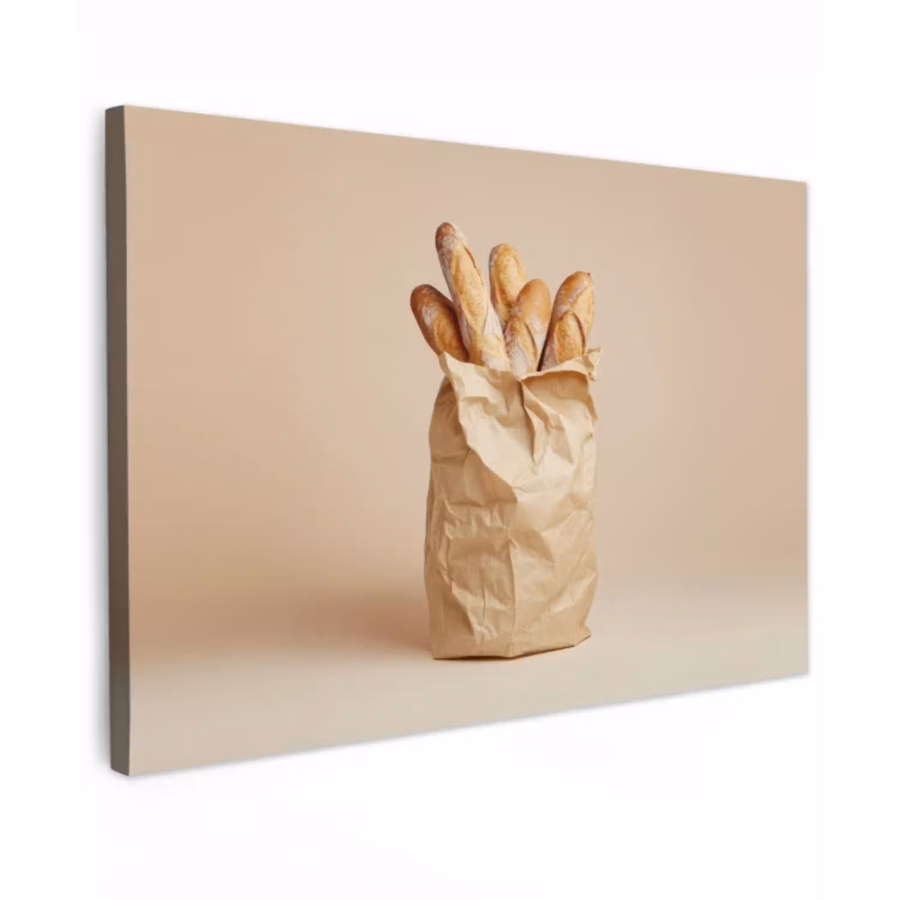 Baguette - Brood - Stokbrood - Beige canvas 2cm klein -z3d
