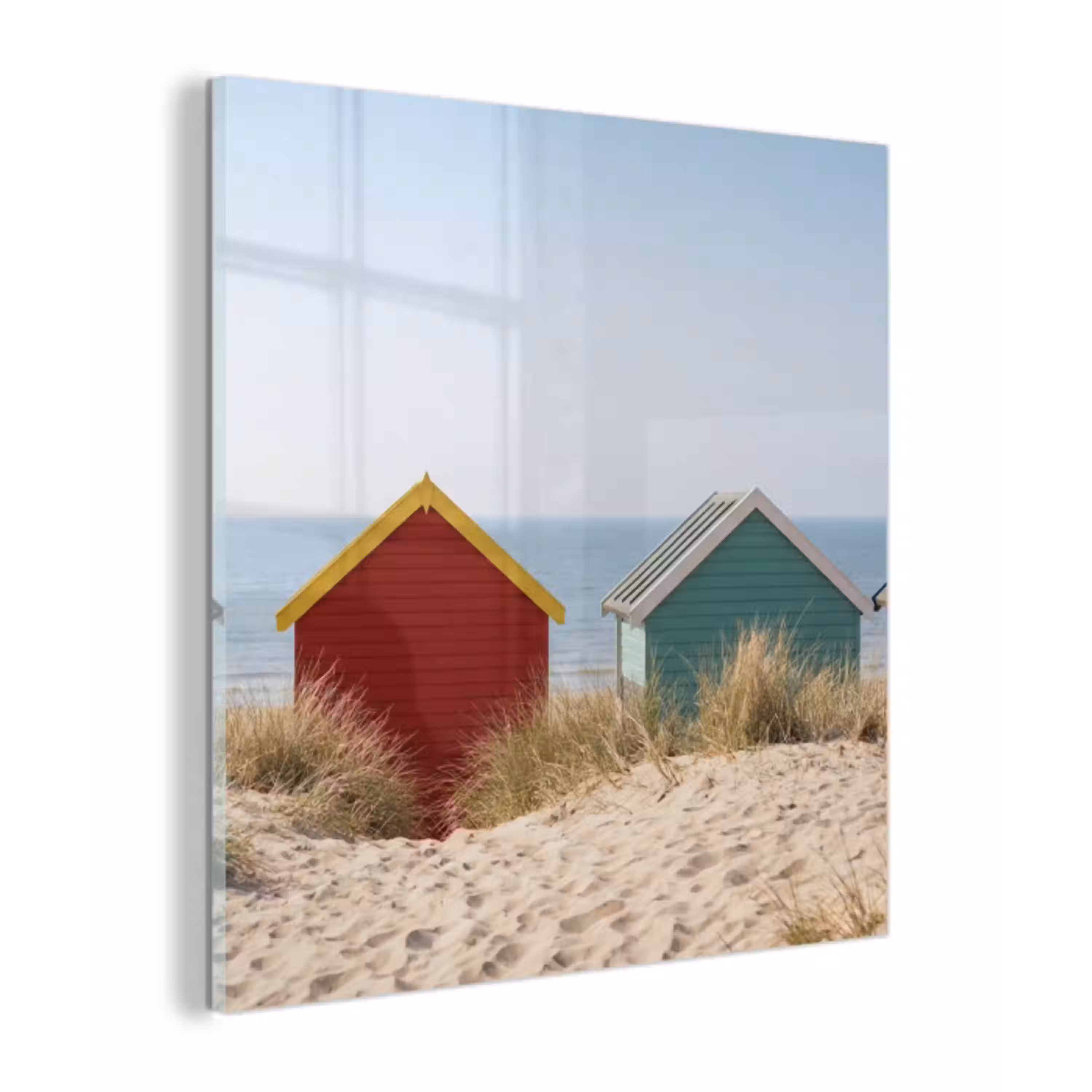 Strand - Huisjes - Kleurrijk - Duinen plexiglas 5mm klein -z3d