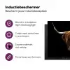 Schotse Hooglander - Horens - Zwart - Dieren - Natuur - Wild - Koe Inductie beschermer vinyl 3mm klein -zzzzzzz-cc-usp