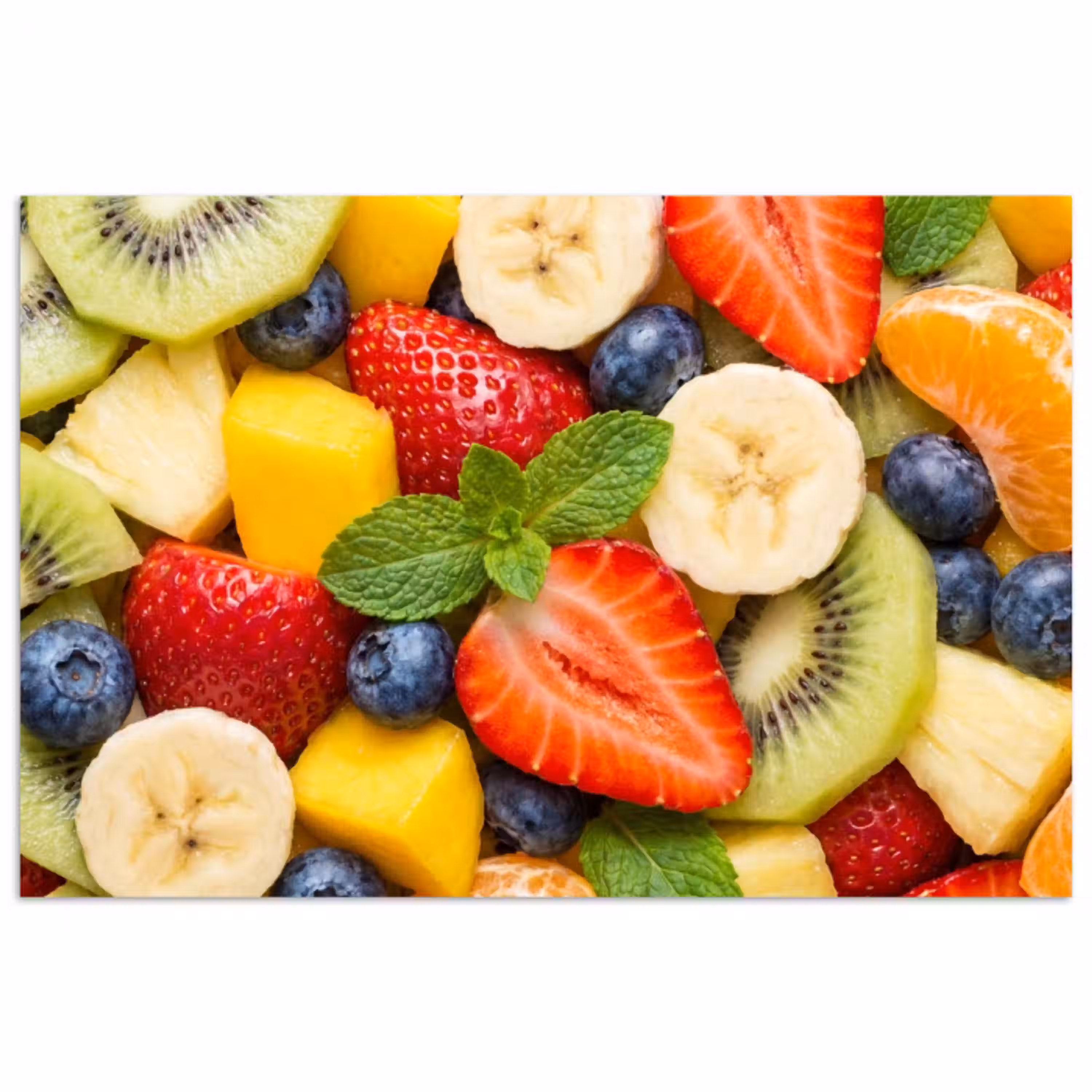 Fruit - Plakjes - Eten - Kleurrijk poster papier klein -3d