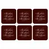 She plans she glows she achieves - Rood - Cursief onderzetter kurk middel -3d