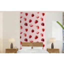 Strepen - Aardbei - Roze fotobehang vinyl groot 64 -bed