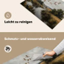 Eenden - Rivier - Landschap - Vlucht - Nostalgisch Inductie beschemer met haakjes klein -ky-schoon-de