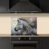 Zebra - Wilde dieren - Vlinder - Bloemen keuken achterwand spatscherm klein -sfeer1