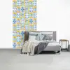 Zee - Geel - Blauw - Wit fotobehang vinyl groot 64 -slaapkamer