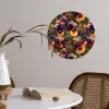 Warm - Patroon - Penseel - Viooltjes Wandcirkel behangsticker klein 186 -sfeer3