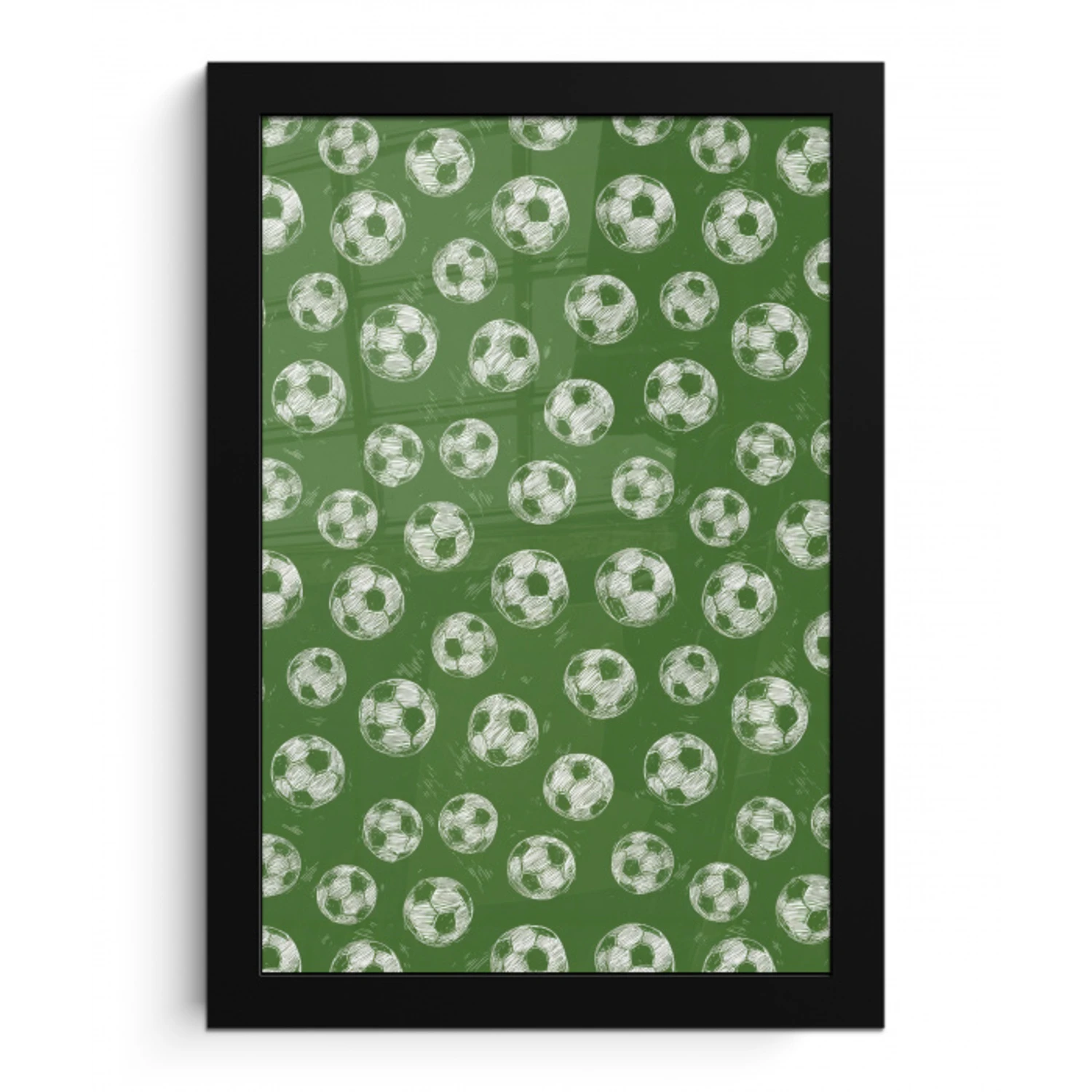Voetbal - Sport - Groen fotolijst zwart zonder passe partout klein 224 -3d