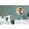 Kerst - Hert - Gewei - Rood Wandcirkel aluminium klein -slaapkamer