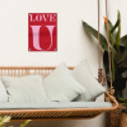 Rood - Love - Valentijn - Roze tuinposter los doek klein -sfeer7