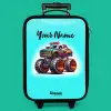 Monstertruck op Lichtblauwe Achtergrond Kinderkoffer - Zwart klein -zzz_website3d_nbs