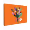 Kaartje - Boeket - Bloemen Tuinposter op houten frame 2 cm dik klein -3d