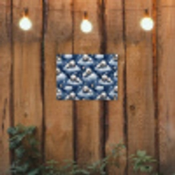 Panda's - Slapen - Blauw tuinposter los doek klein 239 -sfeer1