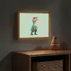 Cartoon - Dino - Oranje - Stekels Light Box met batterij (Wandlamp kind) middel -sfeer5_kind