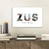 Zus - Lettercollage aluminium wit klein -sfeer1
