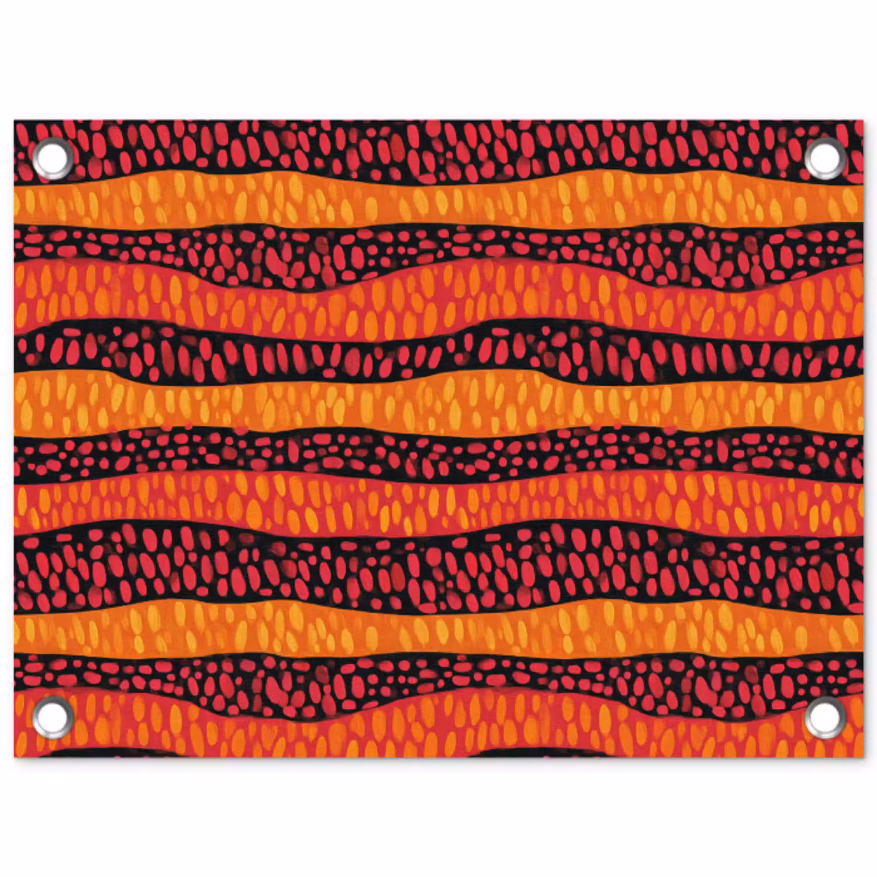 Oranje - Roze - Expressief - Patroon tuinposter los doek klein 239 -3d