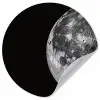 Close-up - Maan - Wit - Textuur Wandcirkel behangsticker klein -3d