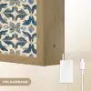 Tegel - Patroon - Blauw - Beige Light Box met batterij (Wandlamp) middel 907 -USP_websiteoplaadbaarNL